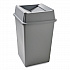 Untouchable Square Waste Receptacle, 35 gal, Plastic, Gray (3958GRA)
