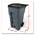 Brute Roll-Out Heavy-Duty Container, 65 gal, Polyethylene, Gray (9W21GY)