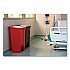 Indoor Utility Step-On Waste Container, 18 gal, Plastic, Red (614500RED)
