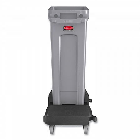 Slim Jim with Venting Channels, 23 gal, Plastic, Gray (354060GY)