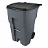 Brute Roll-Out Heavy-Duty Container, 95 gal, Polyethylene, Gray (9W22GY)