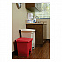 Indoor Utility Step-On Waste Container, 8 gal, Plastic, Red (6143RED)