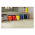 Square Brute Rollout Container, 50 gal, Molded Plastic, Blue (9W27BLU)