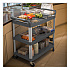 Xtra Utility Cart with Open Sides, Plastic, 3 Shelves, 300 lb Capacity, 20