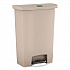 Streamline Resin Step-On Container, Front Step Style, 24 gal, Polyethylene, Beige (1883552)