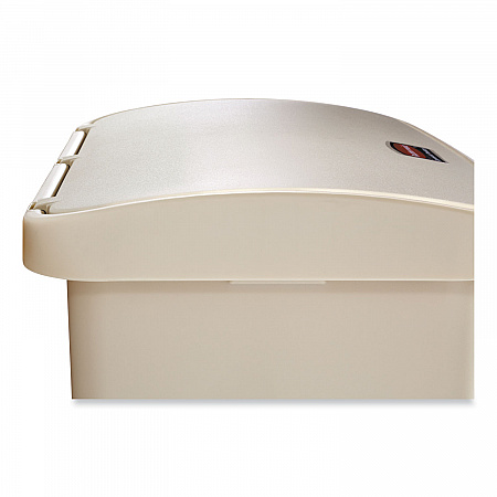 Streamline Resin Step-On Container, Front Step Style, 13 gal, Polyethylene, Beige (1883458)