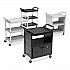 Utility Cart with Locking Doors, Plastic, 3 Shelves, 200 lb Capacity, 33.63