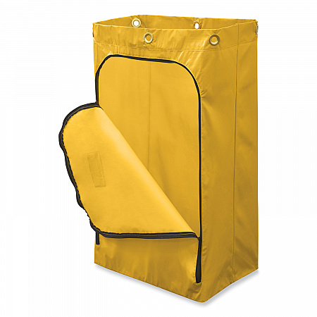 Zippered Vinyl Cleaning Cart Bag for Rubbermaid Commercial FG6173-88, 24 gal, 6.5