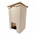 Indoor Utility Step-On Waste Container, 12 gal, Plastic, Beige (6144BEI)