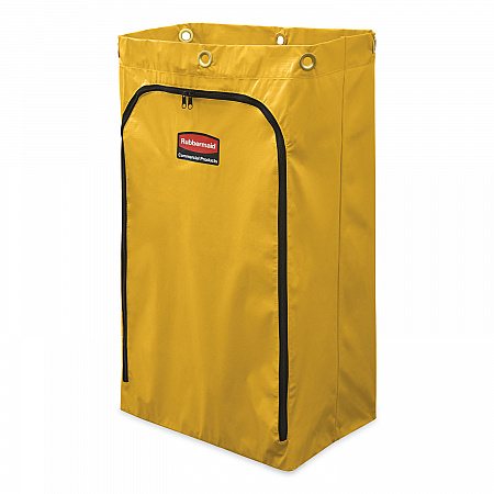 Zippered Vinyl Cleaning Cart Bag for Rubbermaid Commercial FG6173-88, 24 gal, 6.5
