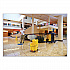 High-Security Healthcare Cleaning Cart, Metal, 4 Shelves, 1 Bin, 22