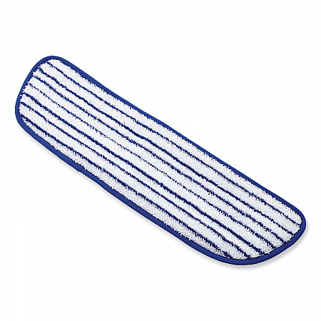 Microfiber Finish Pad, 18 x 5.5, Blue/White, 6/Box (Q800WHI)