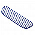 Microfiber Finish Pad, 18 x 5.5, Blue/White, 6/Box (Q800WHI)