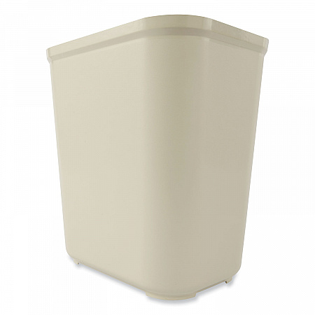 Fiberglass Wastebasket, 7 gal, Fiberglass, Beige (254300BG)