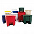 Indoor Utility Step-On Waste Container, 8 gal, Plastic, Red (6143RED)