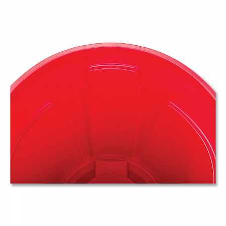 Vented Round Brute Container, 32 gal, Plastic, Red (2632RED)