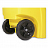 Square Brute Rollout Container, 50 gal, Molded Plastic, Yellow (9W27YEL)