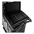 Executive High Security Janitorial Cleaning Cart, Plastic, 4 Shelves, 1 Bin, 23.1