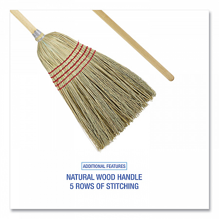 Parlor Broom, Yucca/Corn Fiber Bristles, 55.5