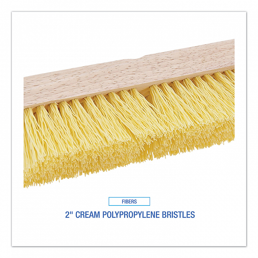 Deck Brush Head, 2" Cream Polypropylene Bristles, 10" Brush (3310)