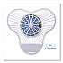 Urinal Screen with Non-Para Deodorizer Block, Green Apple Scent, Blue/White, 3.25 oz, 12/Box (NUS)