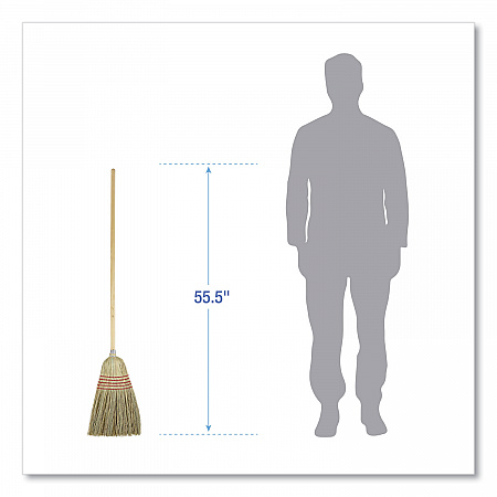 Parlor Broom, Yucca/Corn Fiber Bristles, 55.5