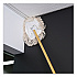 Wedge Dust Mop Head Frame/Lacquered Wood Handle, 0.94