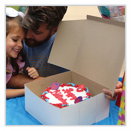 White One-Piece Non-Window Bakery Boxes, Standard, 8 x 8 x 4, White, Paper, 250/Bundle (1541)