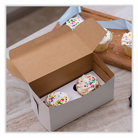 White One-Piece Non-Window Bakery Boxes, Standard, 9 x 5 x 4, White, Paper, 250/Bundle (1549)