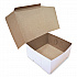 White One-Piece Non-Window Bakery Boxes, Standard, 10 x 10 x 5, White/Brown, Paper, 100/Bundle (1576)