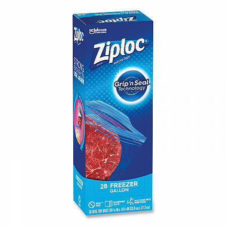 Zipper Freezer Bags, 1 gal, 9.6