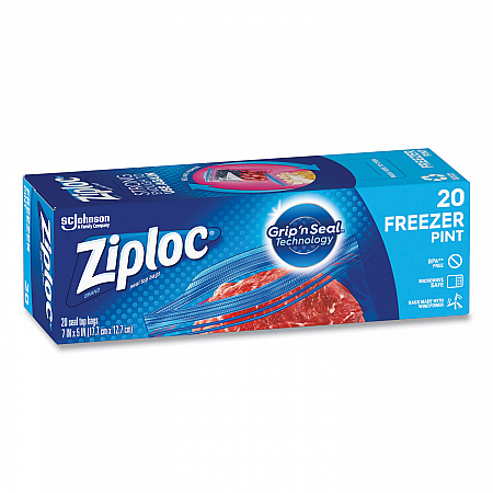 Zipper Freezer Bags, 16 oz, 7