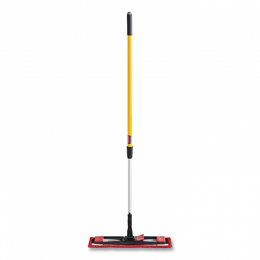 Adaptable Flat Mop Pads, Microfiber, 19.5 x 5.5, Red, 12/Carton (2132423)