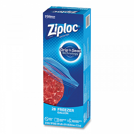 Zipper Freezer Bags, 1 gal, 9.6