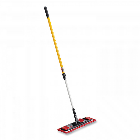Adaptable Flat Mop Pads, Microfiber, 19.5 x 5.5, Red, 12/Carton (2132423)