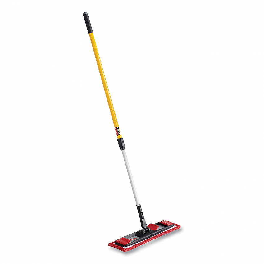 Adaptable Flat Mop Pads, Microfiber, 19.5 x 5.5, Red, 12/Carton (2132423)