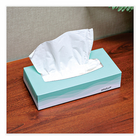 Facial Tissue, Flat Pop-Up Box, 2-Ply, White, 100 Sheets/Box, 30 Boxes/Carton (2360)