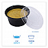 Souffle/Portion Cups, 2 oz, Plastic, Black, 125/Sleeve, 20 Sleeves/Carton (PRTN2BL)