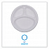 Hi-Impact Plastic Dinnerware, 3-Compartment Plate, 10