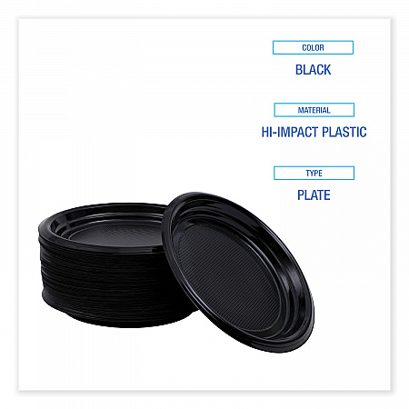 Hi-Impact Plastic Dinnerware, Plate, 9