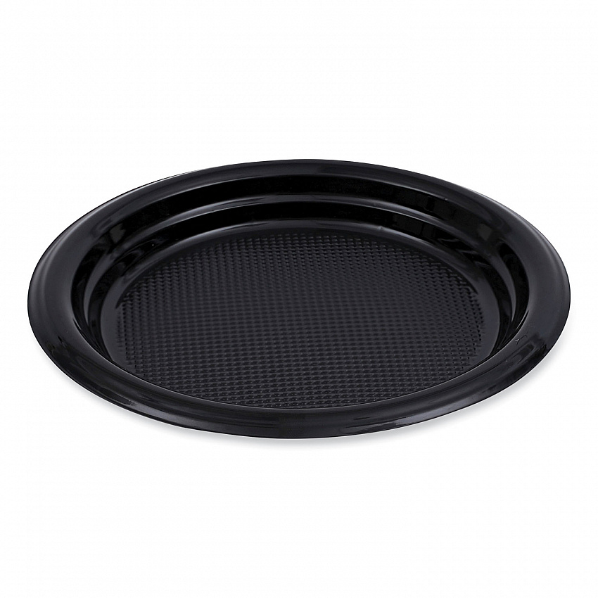 Hi-Impact Plastic Dinnerware, Plate, 6" dia, Black, 1,000/Carton (PLTHIPS6BL)