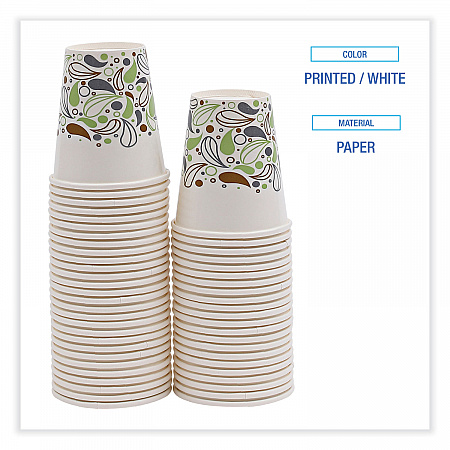 Deerfield Printed Paper Cold Cups, 12 oz, 50/Sleeve, 20 Sleeves/Carton (DEER12CCUP)