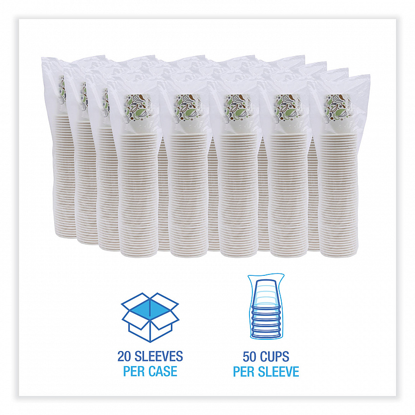 Deerfield Printed Paper Cold Cups, 12 oz, 50/Sleeve, 20 Sleeves/Carton (DEER12CCUP)