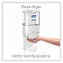 Push-Style Hand Sanitizer Dispenser, 1,200 mL, 5.25 x 8.56 x 12.13, White (502001)