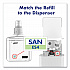 Push-Style Hand Sanitizer Dispenser, 1,200 mL, 5.25 x 8.56 x 12.13, White (502001)