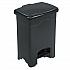Plastic Step-On Receptacle, 4 gal, Plastic, Black (9710BL)