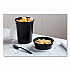 Newspring DELItainer Microwavable Container, 8 oz, 4.7 x 4.7 x 1.8, Black/Clear, Plastic, 240/Carton (YL2508B)