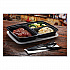 Newspring DELItainer Microwavable Container, 32 oz, 7.57 x 9.9 x 2.1, Black/Clear, Plastic, 150/Carton (NC333B)