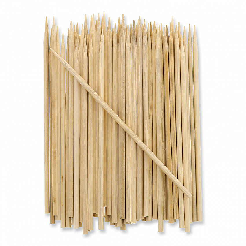 Bamboo Skewers, Paper, 4", Natural, 19,200/Carton (R804)