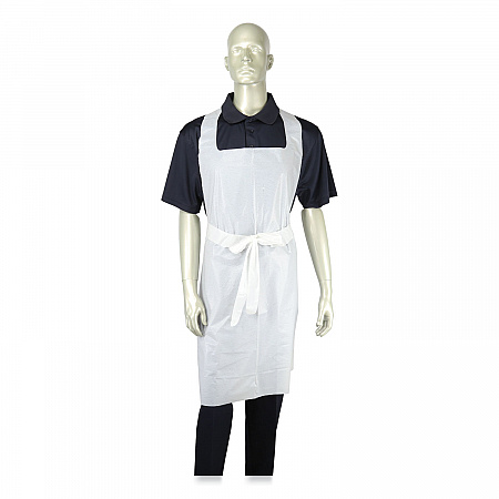 Heavyweight Poly Aprons, 28 x 46, 1.77 mil, One Size Fits Most, White, 500/Carton (RPA20HW)
